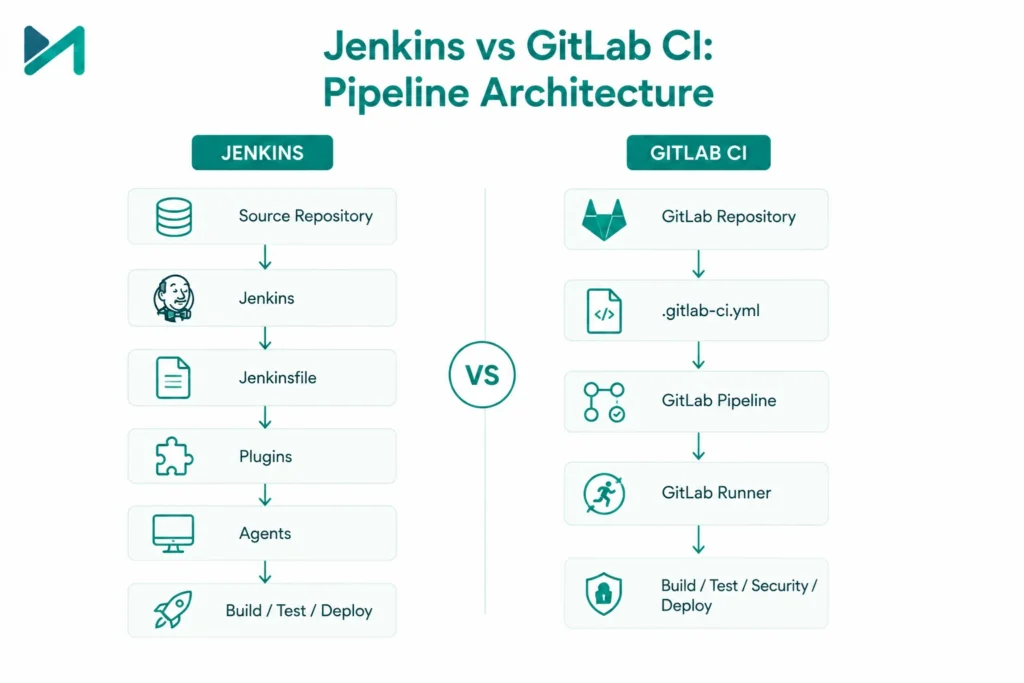 Jenkins vs GitLab CI: Pipeline Architecture
